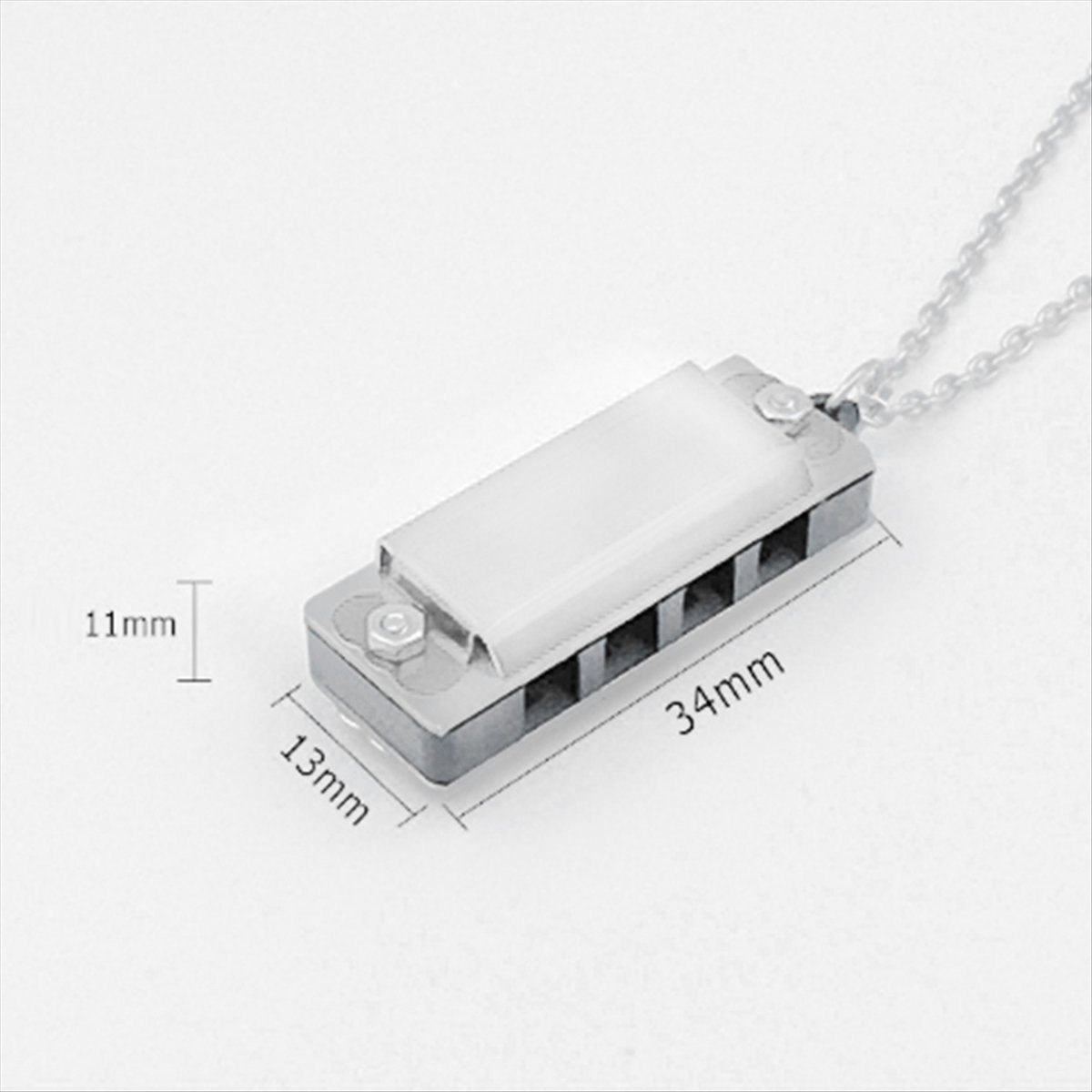Musical Instrument Drawing - ABXY Mini Harmonica Necklace 4 Hole