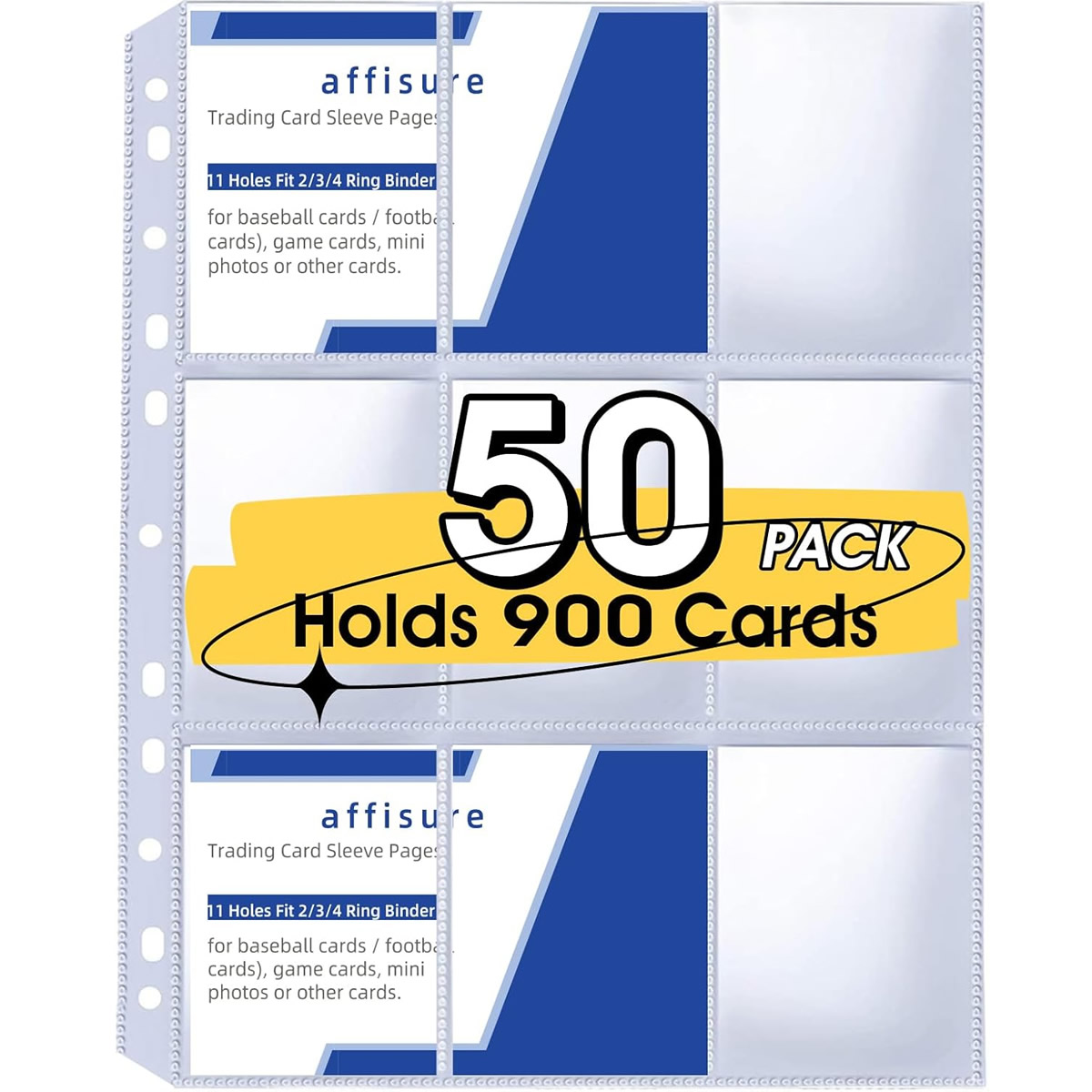 Musical Instrument Cajon - 50 Pack 9 Pocket Card Sleeves