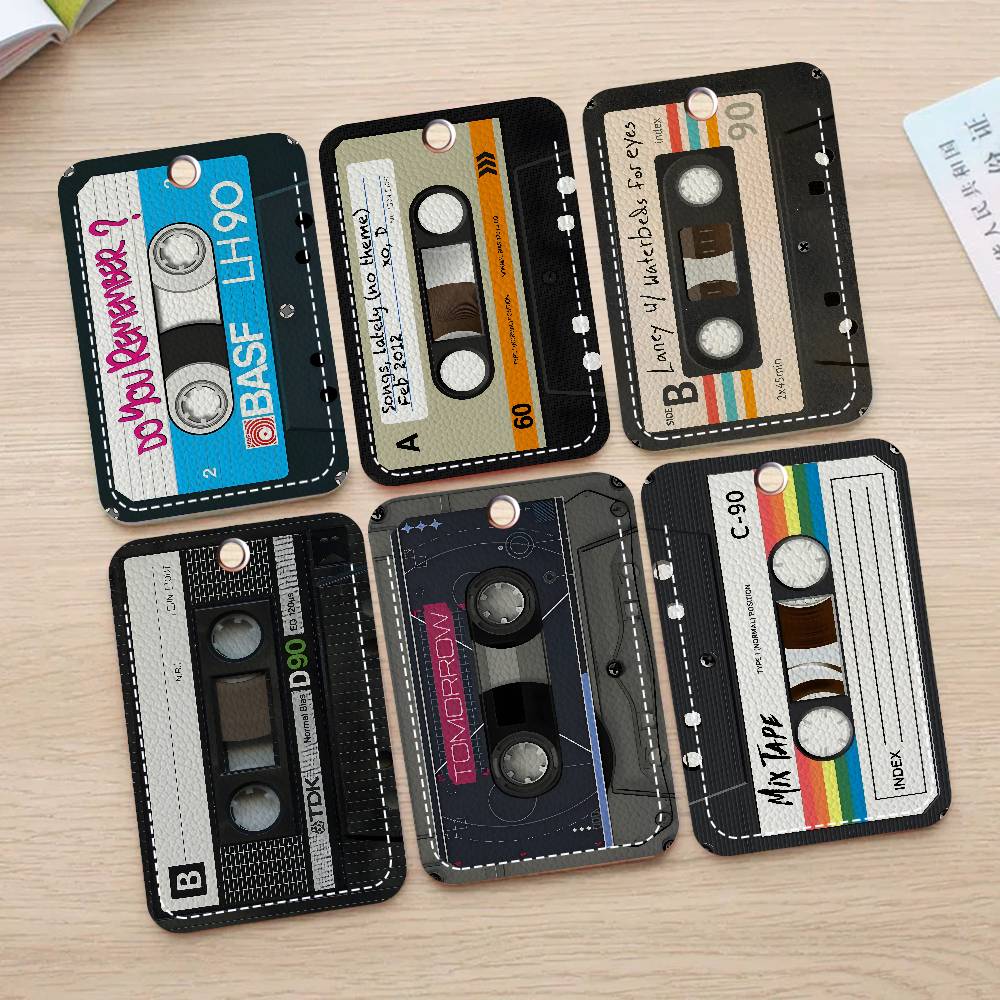 Musical Instrument Cajon - Retro Cassette Music Tape Bank Card,Subway,