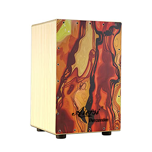 Musical Instrument Cajon - Colour Wood Hand Cajon Box Drum
