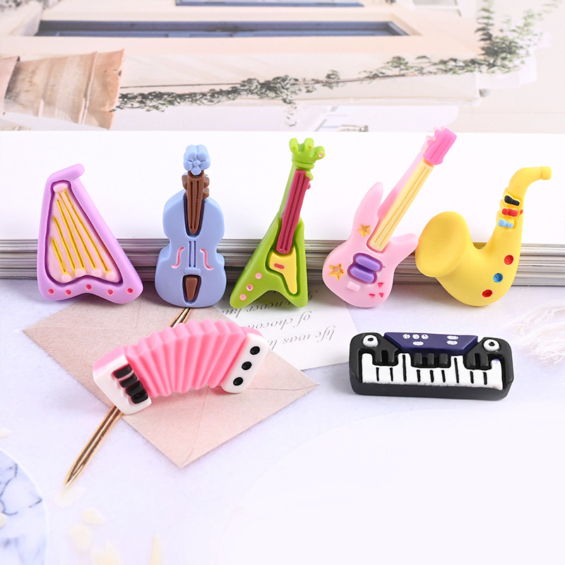 10pcs Cartoon Kawaii Resin Min - Musical Instruments Cartoon ulasan dan harga
