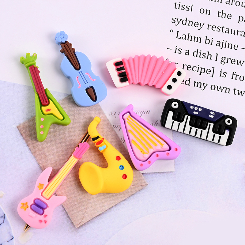 10pcs Cartoon Kawaii Resin Min - Musical Instruments Cartoon ulasan dan harga