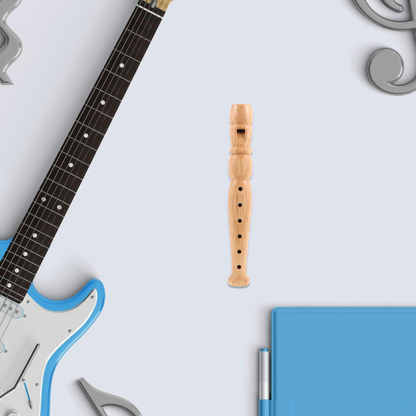 Wooden 6-Hole Recorder Beginne - Musical Instrument Piccolo ulasan dan harga