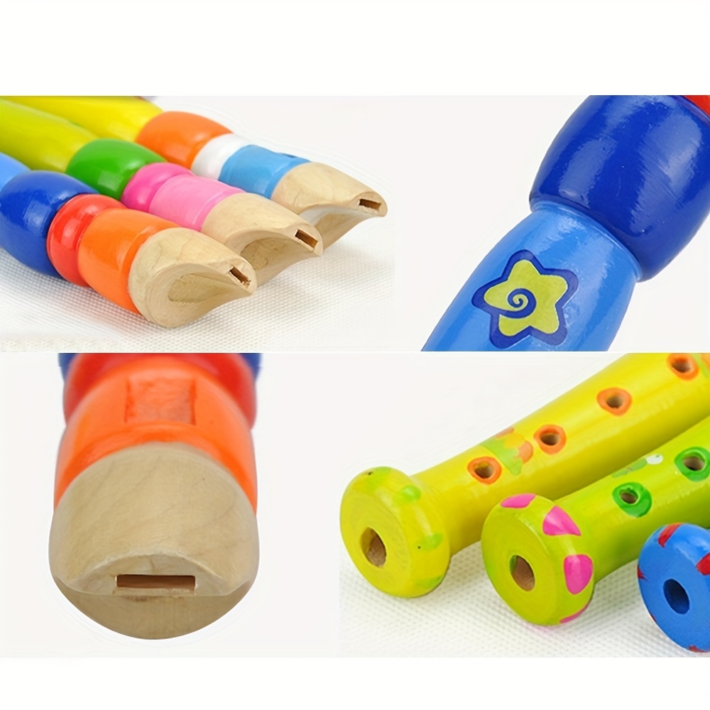 1pc Wooden Flute 6-Hole Colorf - Musical Instruments Cartoon ulasan dan harga