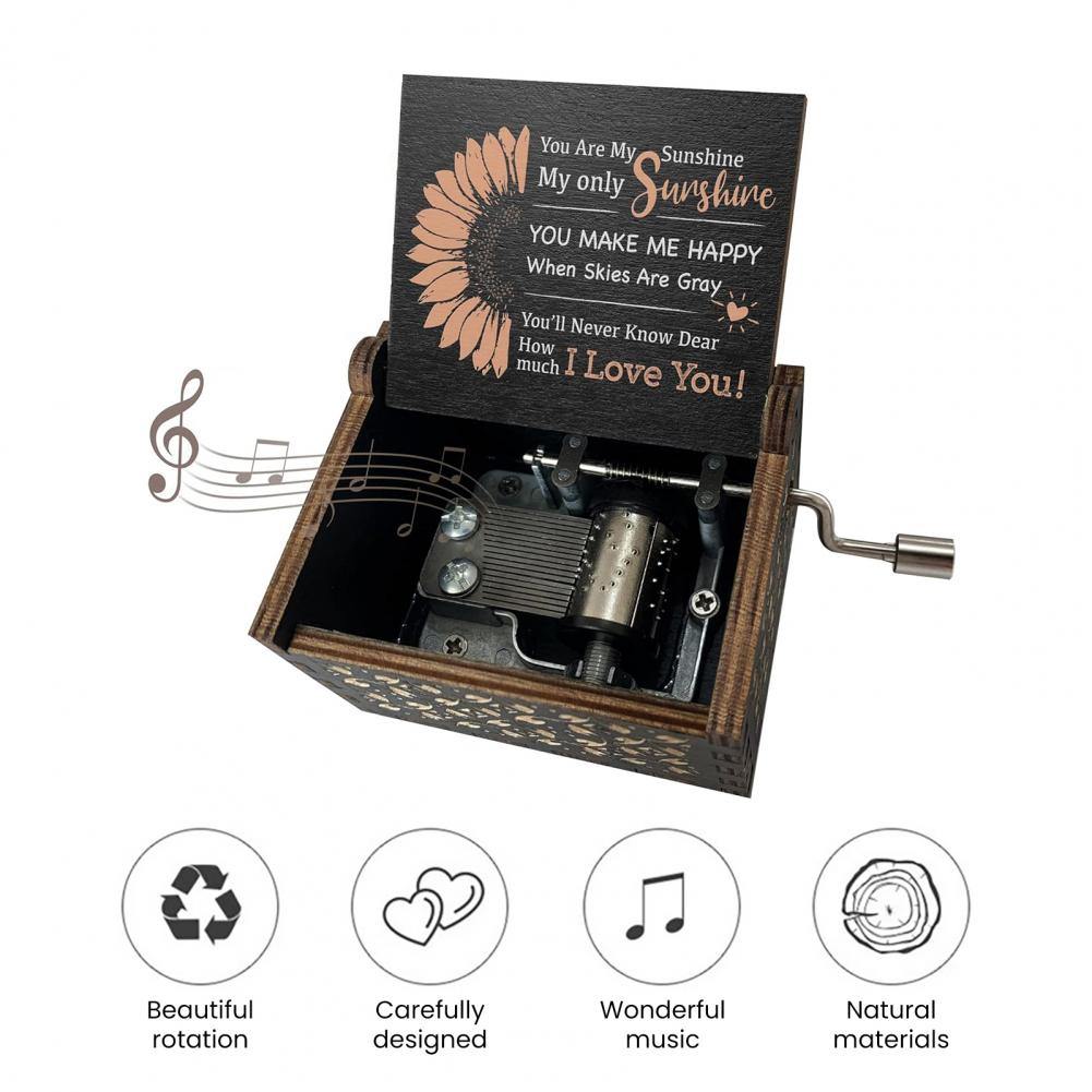6.4* 5.2cm Mini Music Box Rota - Musical Instrument Cajon ulasan dan harga