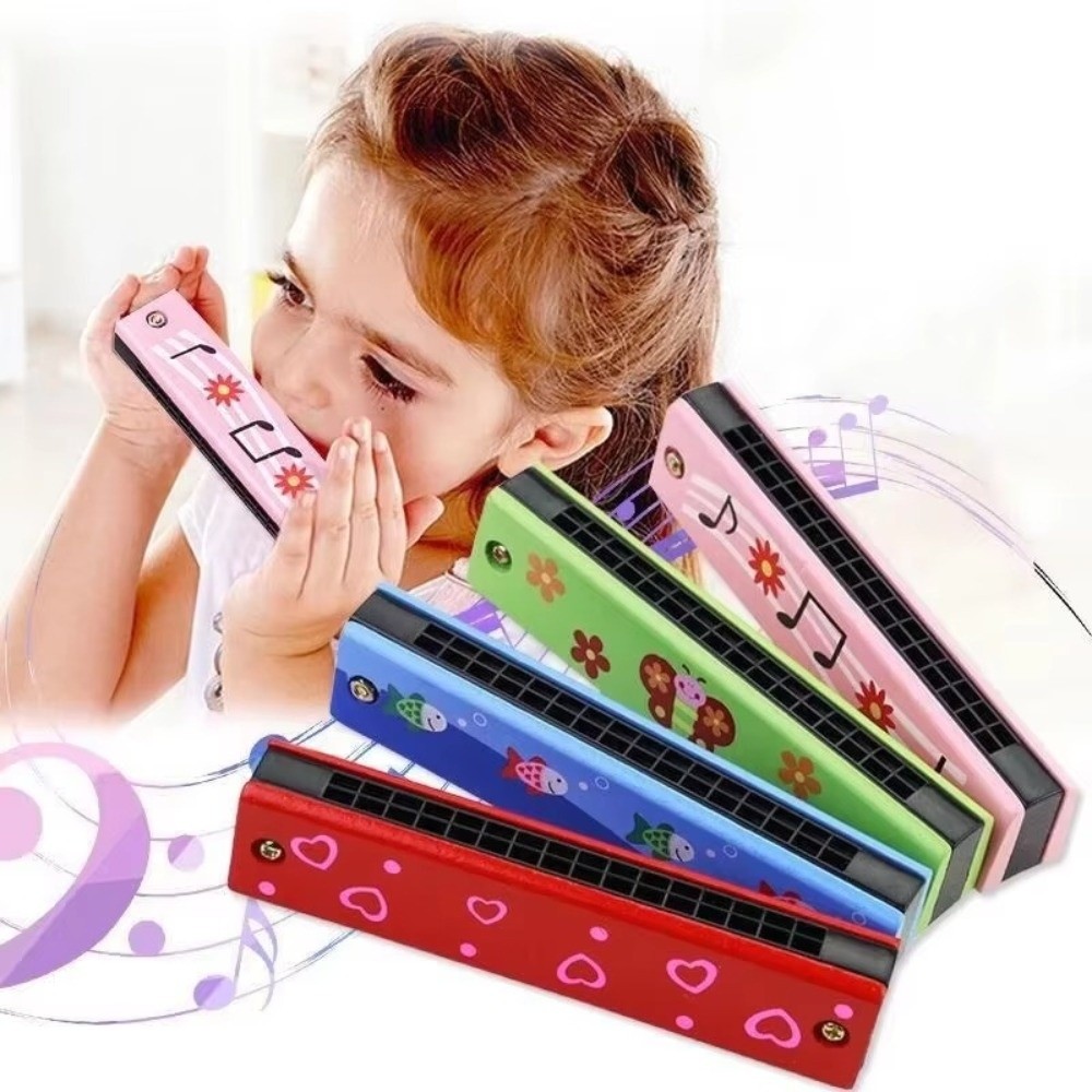 New 16 Holes Wooden Harmonica  - Musical Instruments Cartoon ulasan dan harga