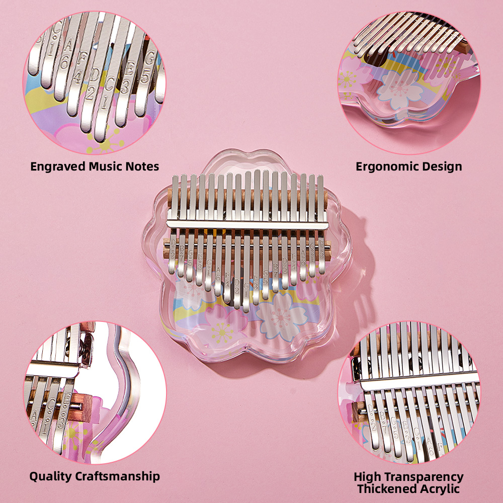 Mini Thumb Piano 17 Keys Porta - Musical Instruments Cartoon ulasan dan harga