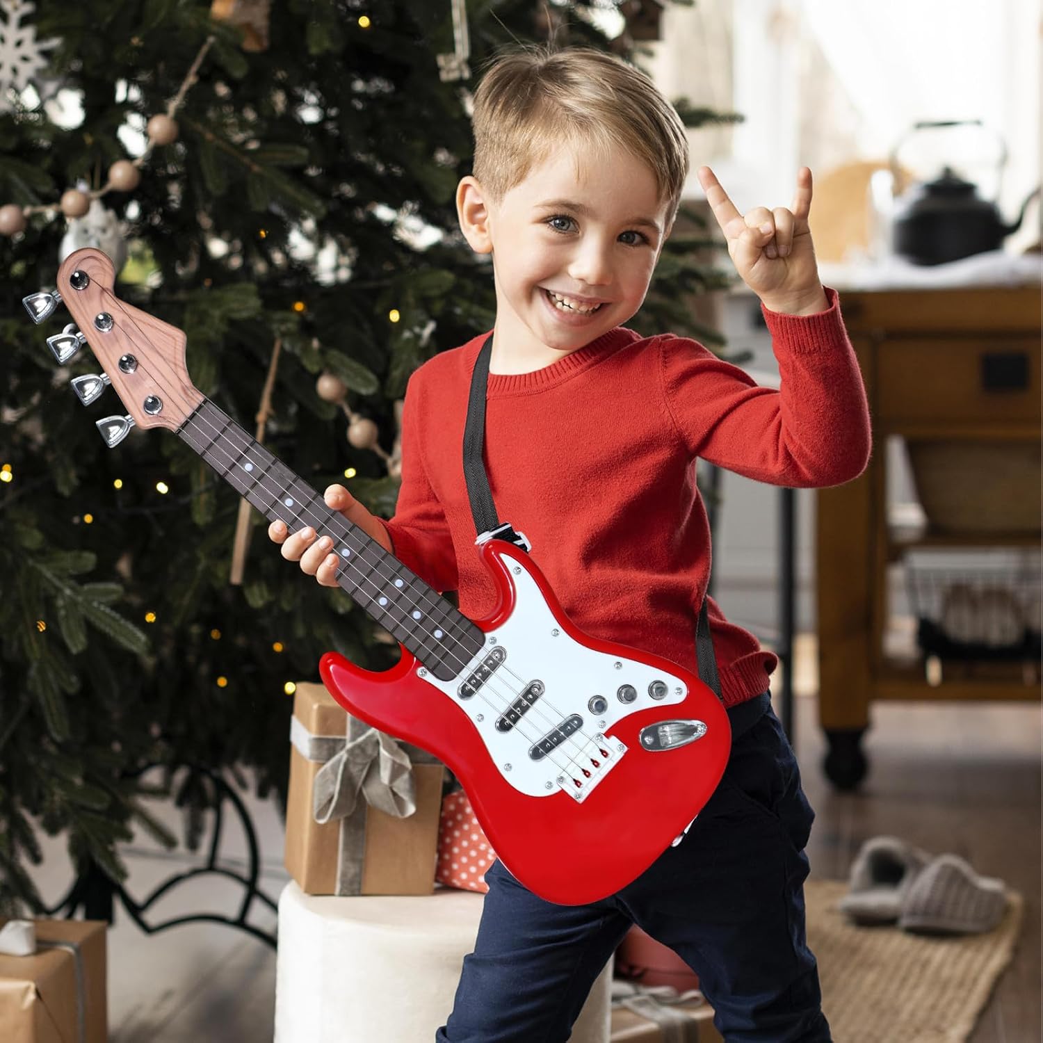 Kids Electric Guitar Toy - 4-S - Musical Instrument Drawing ulasan dan harga