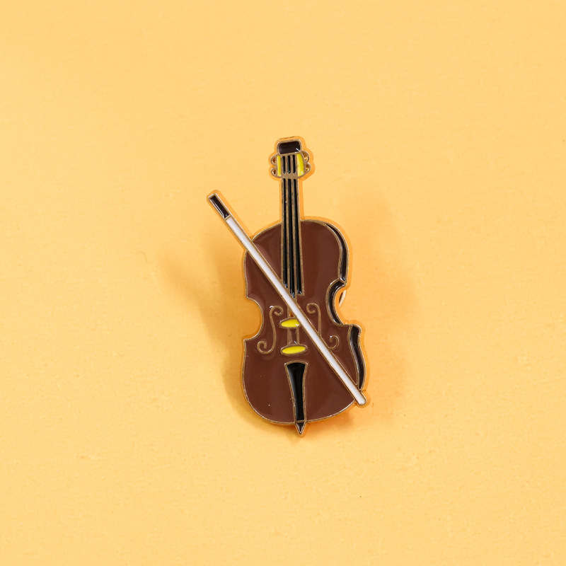 Cartoon Violin Enamel Pin Badg - Musical Instruments Cartoon ulasan dan harga