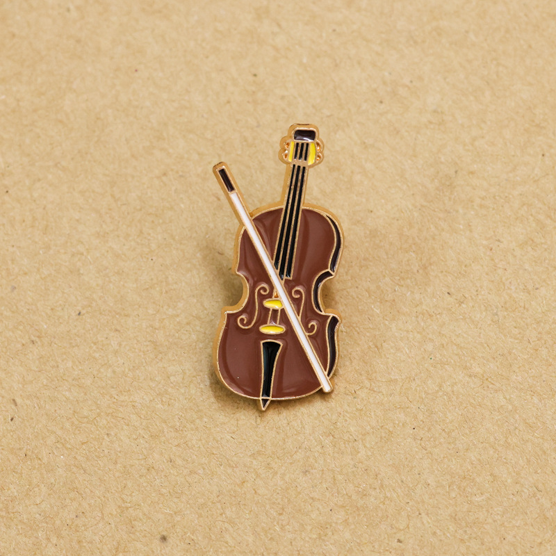 Cartoon Violin Enamel Pin Badg - Musical Instruments Cartoon ulasan dan harga